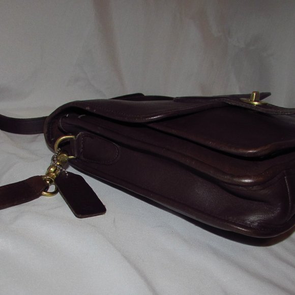 Vintage COACH Station Willis 9927 Brown Leather Crossbody Saddle Handbag Bag - Picture 10 of 10